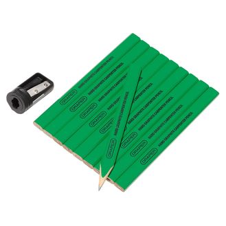 Draper 12145 Carpenter's Pencils with Sharpener (Pack of 10)
