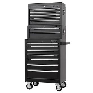 Draper 29455 Combined Roller Cabinet, Mid Tool Chest and Tool Chest, 14 Drawers, 26"