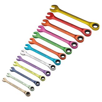 Draper 07142 Draper HI-TORQ&amp;#174; Metric Ratchet Combination Spanner Set (13 Piece)