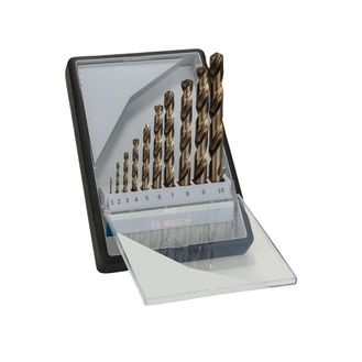 Bosch Powertool Accessories PRO Stainless Steel HSS-Co Twist Drill Bit Set, 10 Piece