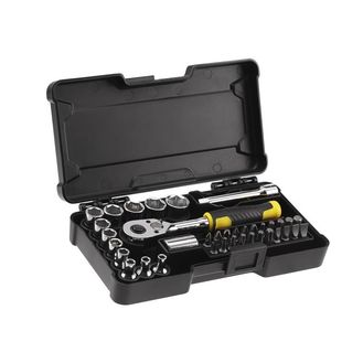 STANLEY® Hand Tools 1/4in Compact Socket Set, 37 Piece