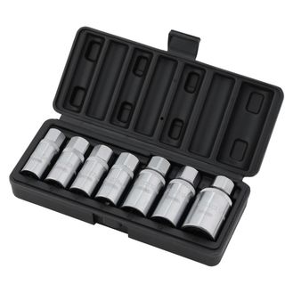 Draper 07119 Stud Extractor Set, 3/8" Sq. Dr., 1/2" Sq. Dr. (7 Piece)