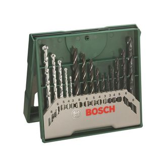 Bosch Powertool Accessories Mini-X-Line Twist Drill Bit Set, 15 Piece