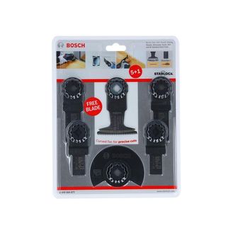 Bosch Powertool Accessories Universal Starlock Multi Tool Blade Set, 6 Piece