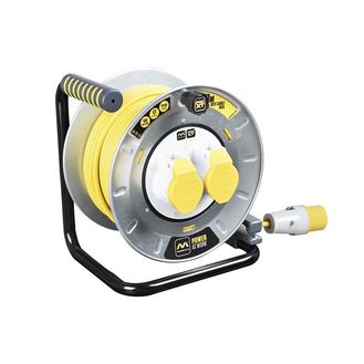 Masterplug PRO-XT Metal Cable Reel 110V 16A Thermal Cut-Out 30m