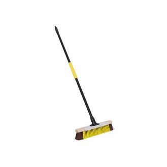 Bulldozer Heavy-duty Utility Broom with Metal Scraper 380mm (15in)