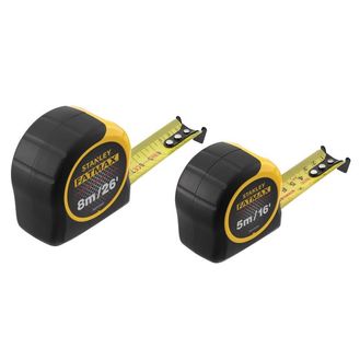 STANLEY® Hand Tools FatMax® Classic Tape Twin Pack 5m/16ft + 8m/26ft (Width 32mm)