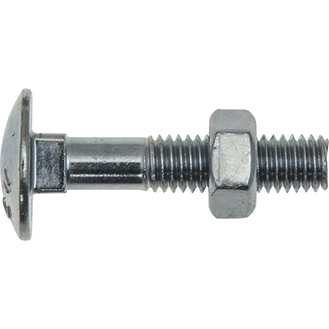 Coach Bolts with Steel Nuts, Cup Square Head - Metric