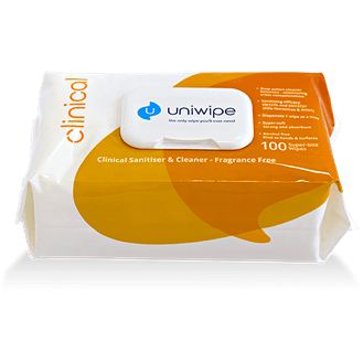 UNIWIPE 'Clinical' Sanitiser &amp; Cleaner Wipes