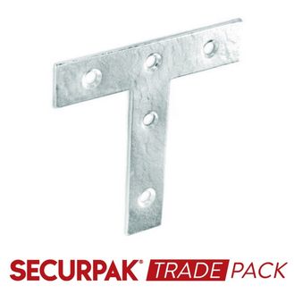 Securpak T10167 Tee Plate Zinc Plated 75mm