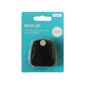 Securlec SL9029 3 Pin Nylon Plug Fused Blk
