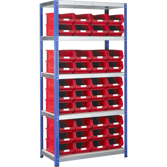 BARTON Standard Shelving System c/w Storage Bins