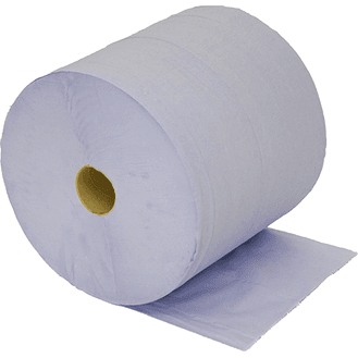 Blue Paper Wipes - Large Rolls