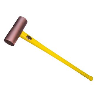 Thor Round Solid Copper Mallet, Fiberglass Handle