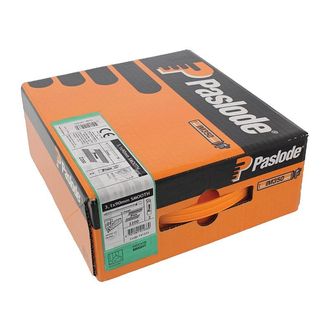 Paslode 3.1mm x 90mm IM350 Straight Shank Bright Nails 2200 - 2 x Fuel Cells