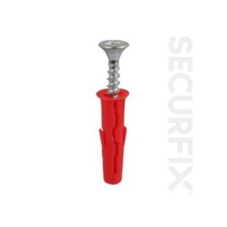 Securfix T11454 General Purpose Red Plugs With Screws