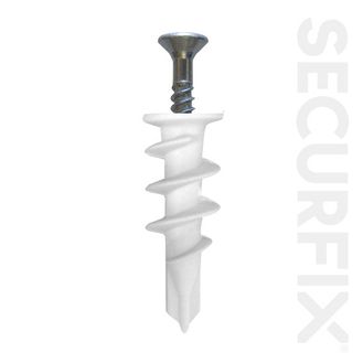 Securfix T11510 Plasterboard Anchors With Screws Nylon