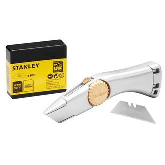 STANLEY® Hand Tools Retractable Blade Heavy-Duty Titan Trimming Knife &amp; 100 Blades