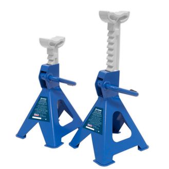 Sealey VS2002BL Axle Stands (Pair) 2tonne Capacity per Stand Ratchet Type - Blue