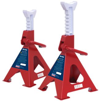 Sealey VS2006 Axle Stands (Pair) 6tonne Capacity per Stand Ratchet Type