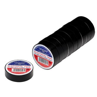 Draper 29505 Black PVC Electrical Insulation Tape, 19mm x 20m (Pack of 10)