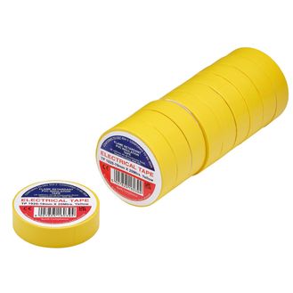 Draper 29531 Yellow PVC Electrical Insulation Tape, 19mm x 20m (Pack of 10)