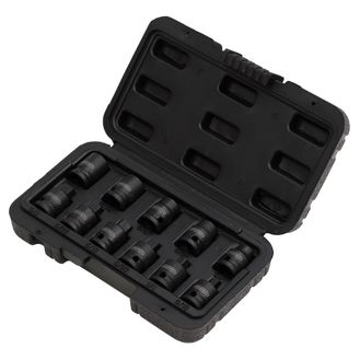 Draper 28193 Impact Pipe Plug Socket Set, 3/8" Sq. Dr. (11 Piece)