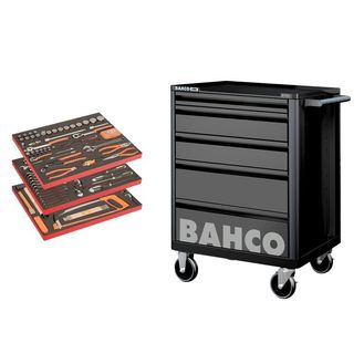 Bahco BASIC Tool Trolley General Purpose Tool Kit, 158 Piece
