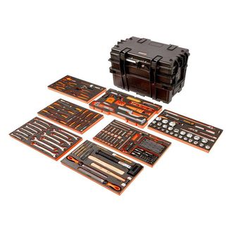 Bahco MOBILE Rigid Tool Case on Wheels Kit, 200 Piece