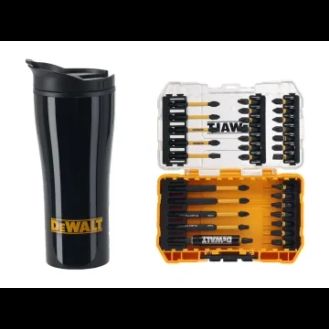 DEWALT Power Tools DT70903T FLEXTORQ™ Bit Set, 32 Piece &amp; Travel Mug