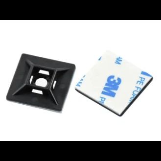 Faithfull Cable Tie Mount Pad (10) Black 28 x 28mm