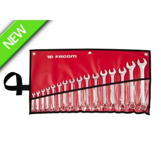 Facom 40B.JV16PB 40B Series Slim Metric Combination Spanner Set, 16 Piece