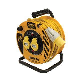 Draper 35821 Defender E86455 110V Heavy Duty Industrial Cable Reel, 25m