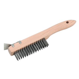 Sealey WB03 Wire Brush with Steel Fill &amp; Scraper 260mm