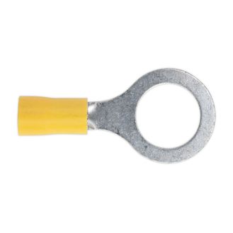 Sealey YT17 Easy-Entry Ring Terminal &amp;#8709;13mm (1/2") Yellow Pack of 100