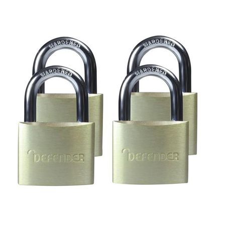 Defender DFAL4Q Aluminium Padlock Quad Pack from £14.30