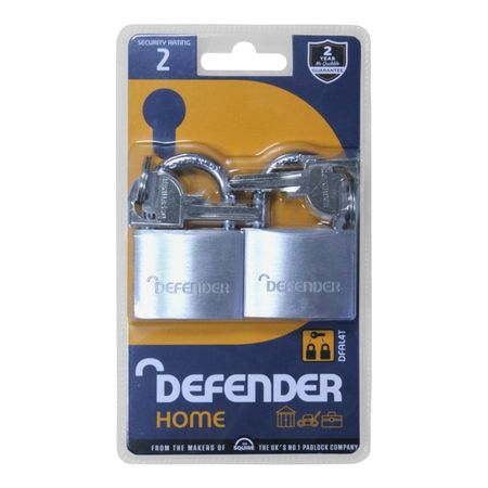 Defender DFAL4T Aluminium Padlock Twin Pack from £7.21