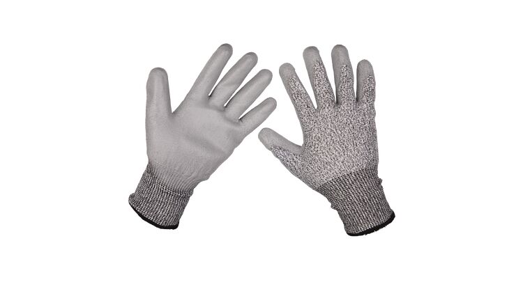 Sealey Anti-Cut PU Gloves (Cut Level C ) - Pair