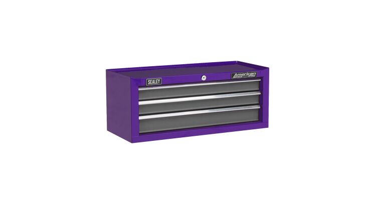 Sealey Mid-Box 3 Drawer with Ball Bearing Slides - Purple/Grey AP22309BBCP