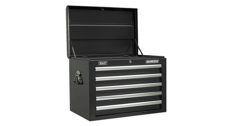 Sealey Topchest 5 Drawer with Ball Bearing Slides - Black AP26059TB