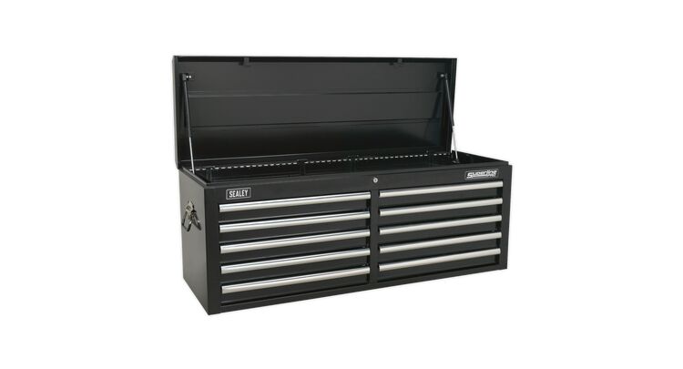 Sealey Topchest 10 Drawer with Ball Bearing Slides - Black AP5210TB