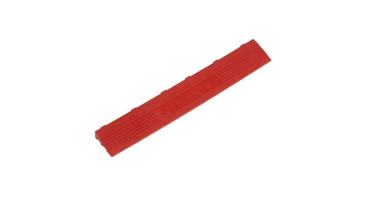 Sealey Polypropylene Floor Tile Edge 400 x 60mm Red Female - Pack of 6 FT3ERF