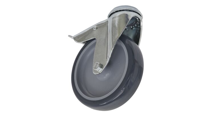 Sealey Castor Wheel Bolt Hole Swivel with Total Lock &Oslash;100mm SCW2100SBL