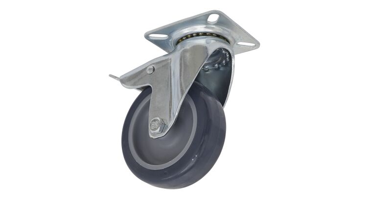 Sealey Castor Wheel Swivel Plate with Total Lock &Oslash;75mm SCW275SPL