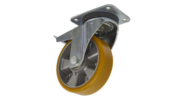 Sealey Castor Wheel Swivel Plate with Total Lock &Oslash;160mm SCW5160SPL