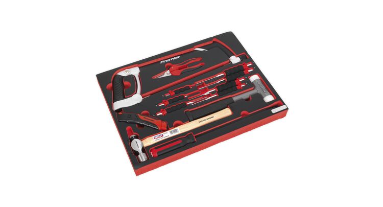 Sealey Tool Tray with Hacksaw, Hammers & Punches 13pc TBTP06UK