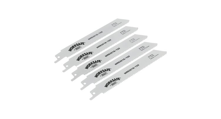 Sealey Reciprocating Saw Blade 150mm 10tpi - Pack of 5 WRS3018/150