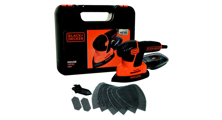 Black & Decker 120W Next Generation Mouse® Sander With Kitbox and 9 Accessories