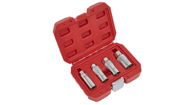 Sealey AK65561 Magnetic Spark Plug Socket Set 4pc 3/8"Sq Drive