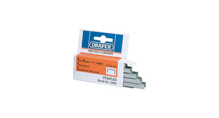 Draper Staples (Box of 1000) 6mm